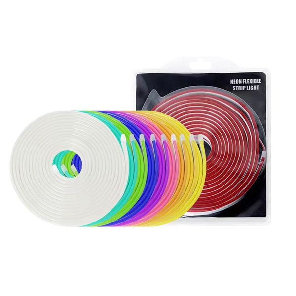 Led Neon Flex Ropes Strings Lights Chasing Rainbow Leds String Lighting 12V Multicolore Corde Lumineuse pour Intérieur Extérieur Party Decor (Cuttable) usastar