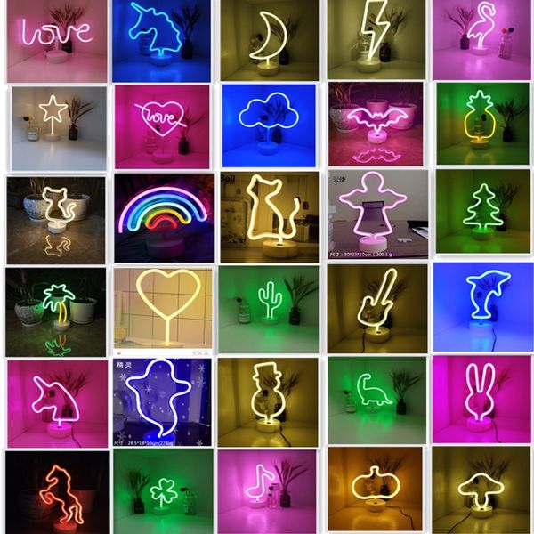 LED Neon Night Light Art Sign Wall Room Home Party Bar Cabaret Décoration De Mariage Cadeau De Noël Tenture Murale Papier Peint Éclairage Intérieur