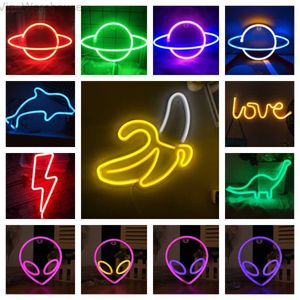 LED Neon Nachtlampje Wall Art Teken Nachtlampje Kerst Verjaardagscadeau Bruiloft Muur Hangende Neon Lamp Woondecoratie HKD230825