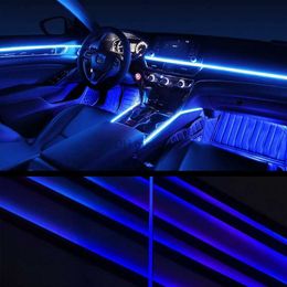 Letrero de neón LED 18 en 1, luz LED para coche, Interior RGB, tira acrílica de neón, accesorios, lámpara de atmósfera para BMWe90f10f30 Golf AudiA4A6 fiat500 YQ240126