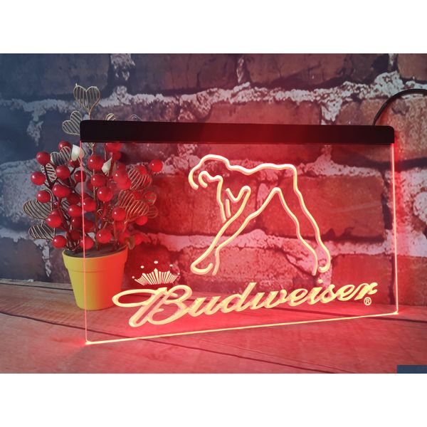 Led Neon Sign B02 Budweiser Exotic Dancer Stripper Bar Pub Club Letreros 3D Luz Decoración para el hogar Artesanía Drop Entrega Luces Iluminación Holida Dhzst