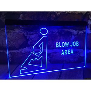 Led Neon Sign Blow Job Area Bar Beer Pub Club Signos 3D Decoración para el hogar Artesanía Drop Entrega Luces Iluminación Vacaciones DHWVO