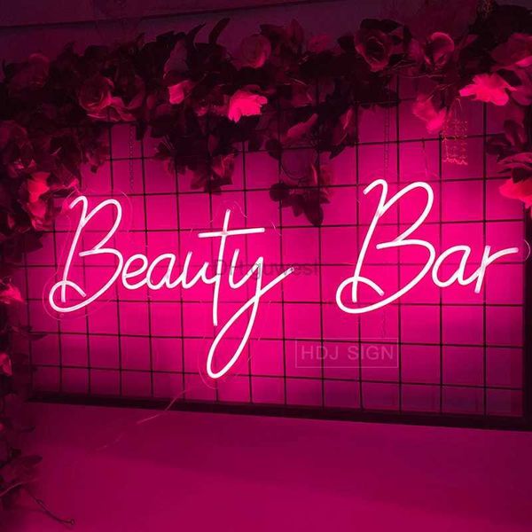 LED Neon Sign Custom Beauty Bar Rave Vibe Light LED Neon Sign Lights Party Neon Lampe Tenture murale pour Bar Club Pub KTV Shop Home Art Decor YQ240126