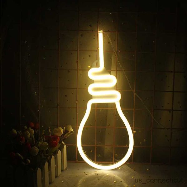 LED enseigne au néon personnalisé LED ampoule enseigne au néon maison chambre décor lumières mariage chambre boutique fenêtre anniversaire décoration R230613