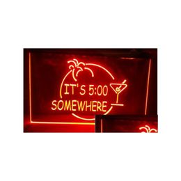 Led-neonbord Its 500 Somewhere Margarita Beer Bar Pub Club 3D-borden Licht Home Decor Ambachten Drop Delivery Lights Verlichting Vakantie Dh4Aw