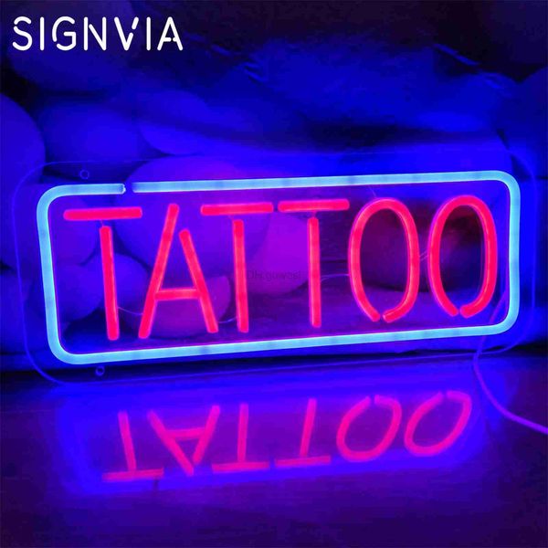 LED Neon Sign LED Néon Enseigne Lumière pour Tatouage Ouvert Néon Lampe Studio Esthétique Chambre Décor Néon Mur Pub Veilleuse À L'intérieur Néon Lettrage YQ240126