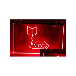 LED Neon Sign Live Nudes Sexy Lady Night Bar Beer Pub Club 3D Signes Home Decor Boutique Artisanat Drop Livraison Lumières Éclairage Vacances Dh3Te