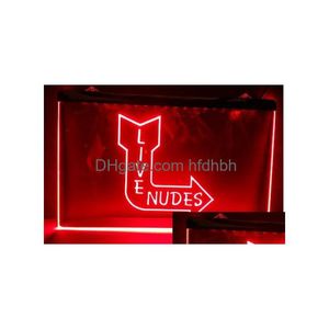 LED Neon Sign Live Nudes Sexy Lady Night Bar Beer Pub Club 3D Signes Home Decor Boutique Artisanat Drop Livraison Lumières Éclairage Vacances Dhsjd
