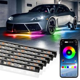 Enseigne au néon LED OKEEN RGB multicolore sous-éclairage pour voiture Automobile Chassi atmosphère lampes décoratives bande sous-corps APP contrôle YQ240126