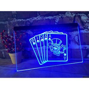 Led-neonreclame Royal Poker Sale Beer Bar Pub Light Home Decor Crafts Drop Delivery Lights Lighting Holiday Dhxnl