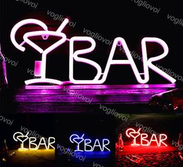 LED Neon Sign Lichtslinger 8 Model Lettervorm Bar Muurophangend 3D Vakantieverlichting Met Controller Voor Familiefeest Slaapkamer Deco6997086