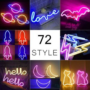 LED Neon Sign Wholesale Styles Led Neon Light Colorful Rainbow Neon Sign for Room Home Wedding Decoration Gift Neon Lamp R230613