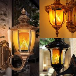 LED Night Light Flame Fight Bulb 4 Modes Fire Bulb Lamp Party Christmas Party Outdoor Indoor Home Decor E27 Base vacillant Night Light