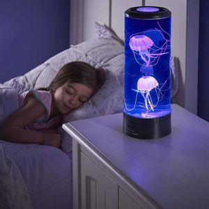 LED veilleuse l'aquarium de méduses Hypnoti sept couleurs LED lanterne d'océan lumières lampe de décoration pour chambre d'enfants cadeau pour enfants Y2192f