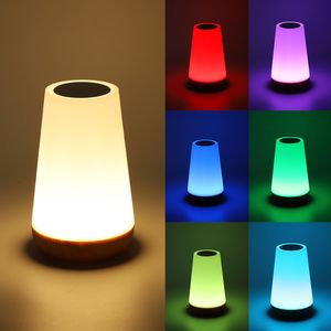 LED veilleuses lampe de Table de chevet pour chambre rvb télécommande USB Rechargeable décoration de la lumière de la chambre