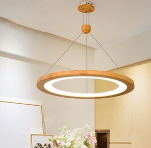 LED Nordic Houten Iron Aclic Ring LED-lamp LED Light.pendy Lights.panty Lamp.pendy Light for Dinning Room Myy