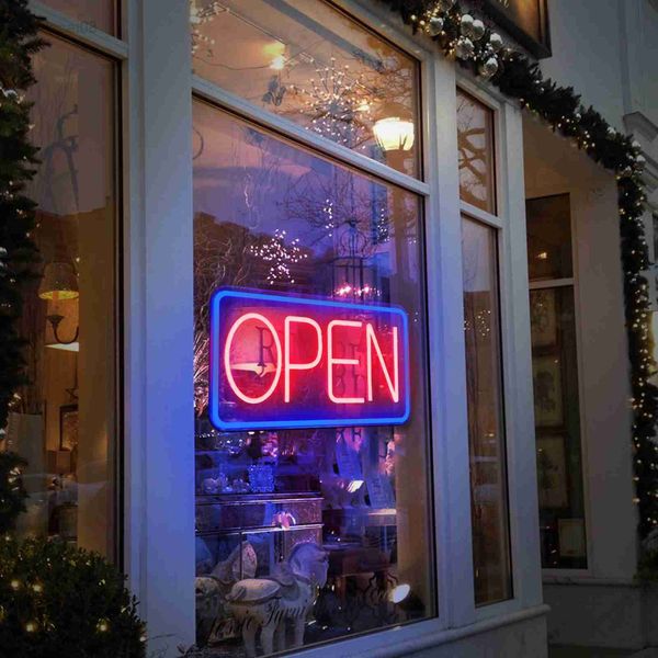 LED Open Sign USB Busines Signs Publicidad Light Shopping Neon Business Store Cartelera para bares Café HKD230706