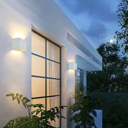 LED Outdoor/binnen Wall Light 2 LED's 12W 6000K Wit 3000K Warm Witte Wandverlichting