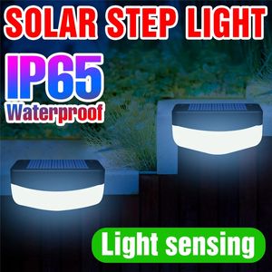 Lámparas LED para exteriores, luces solares para jardín, lámpara de pared impermeable IP65 para balcón, Patio, escalera, valla de camino con luz de Panel Solar