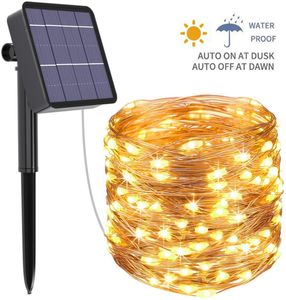 LED LED SOLAR SOLAR SOLAR STRING LUMES 200/300 LEDS FAIRS FAIRY HODING Christmas Decoration Party Garland 32m Solar Garden Imperproof