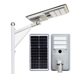 LED Outdoor Street Light Integrated Solar Street Lamp 50W 80W 100W Bewegingssensor Inductie Community Verlichtingsmodule Parkeerplaats Lichten Desk voor Dawn All-In-One