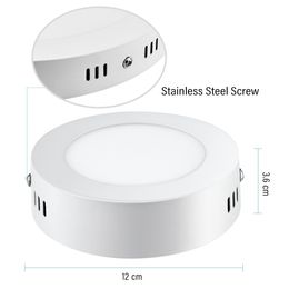 LED-paneel licht verzonken keuken badkamer lamp 85-265v 6W ronde led corridor Sisle plafond paneel licht.