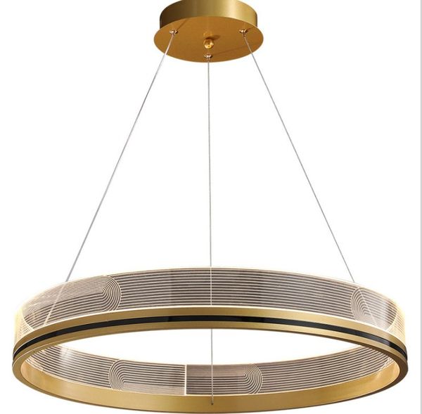 Led Pendentif Lumières Moderne Acrylique Creative Plafonnier Anneau Éclairage Intérieur Pour Salon Chambre Cuisine hanglampen