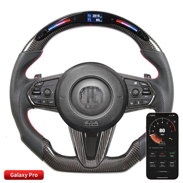 El volante de rendimiento LED compatible para Honda Acura Real Carbon Fiber