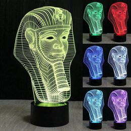 LED Farao's Egypte Nachtlampe Nachtlicht Bett Tisch Lampe Licht Nachthuchter # R42
