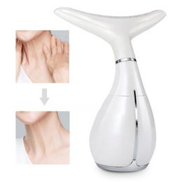 LED Photon Therapy Neck and Face Lifting Massager Vibration Skin Draai Verminder Double Chin Anti-Rimpel Removal Apparaat