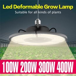 Luces LED Phyto E27, lámpara para plantas de semillero, 100W, 200W, 300W, 400W, luz solar de espectro completo, tienda de cultivo, lámparas de cultivo blancas cálidas