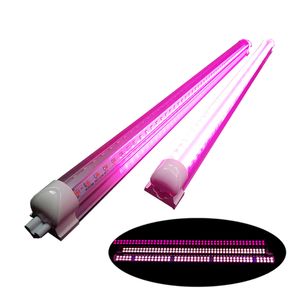 LED -planten Grow Light T8 LED -buis geïntegreerd 120 cm 1,2 m 18W 36W Green House Tube Lights Tent Room Hydroponische systemen Growing Lamp roodblauw Crestech