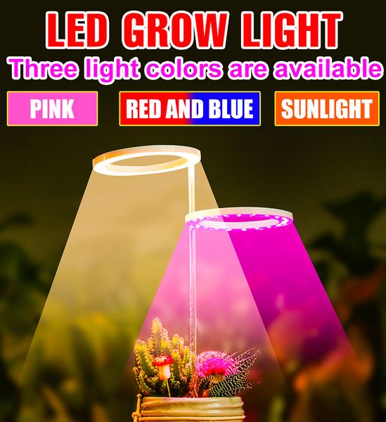 Lampe LED pour culture hydroponique de plantes, spectre complet, ampoule 5V, 1, 2, 3, 4 têtes, pour plantation hydroponique