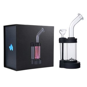 LED Plasma Hookahs Clear Glass Bongs 5mm Dikke 14mm Vrouwelijke Joint Oil DAB Rigs Waterleidingen met Kom Box Pack