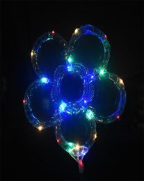 LED-pruimenbloesemballon 18 inch knipperende club Bobo Ball oplichtende ballonnen met batterijdozen Bruiloft verjaardagsfeestje decoratie 209830142