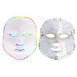 LED Pon Beauty Mask 7 Colors LED Therapy Skin Retournation Home Lefting Whiteing Device 240430