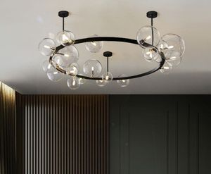 LED Postmodern Round Glass Bubbles Designer Lamparas de Techo Plafondlichten.LED Plafond Light.Ceiling Lamp voor Foyer Slaapkamer