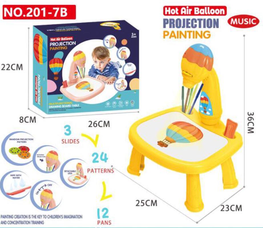 Led Projector Art Drawing Table Toys Kids Painting Board Crown Design Desk Arts Crafts