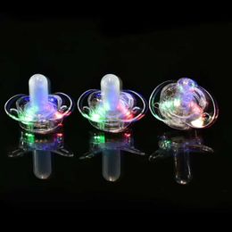 LED RAVE Toy 1 Creative Night Light Led Pacifier Party Party Rale Soft Light Toy Flash Led Luminous Whistle ketting Nipple D240527