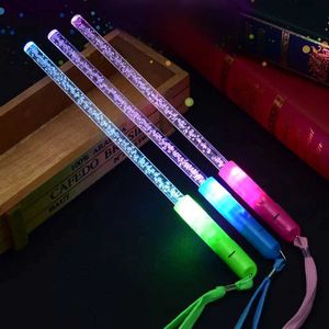 Led Rave Toy 12pcs Light Up Rod Up Glow Fiber Optic Wands Glow in the Dark Flash Star Moon Sticks para regalos de cumpleaños Favores de fiesta de boda 240410