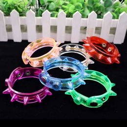 LED RAVE Toy Free Shipping 12pcs/Lots Party Decoration Led Lights Polsbandring Band Gear Gloeiende Rave Led Bangle Glow Toys Punk Polse 240410