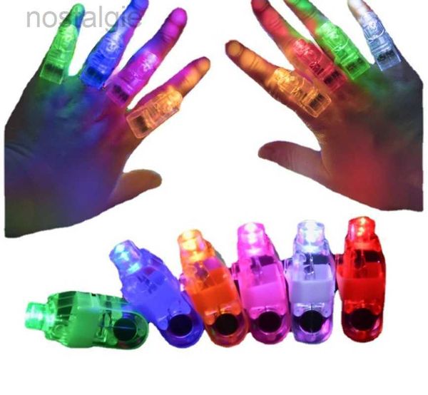 Jouet rave LED 30/60/120/200/300 Pièces LED FIGNES LED 6 Couleurs Finger Lampes de poche pour enfants Fournitures de fête d'anniversaire