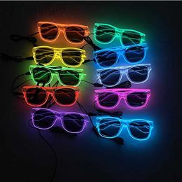 LED RAVE Toy Fluorescerende Luminous zonnebril LED Gloeiende Disco -bril met lichte kipfeestje