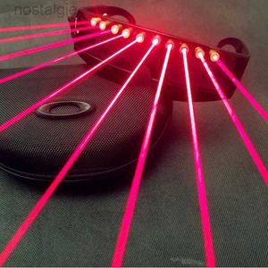 LED RAVE Toy Laser Glazen DJ Disco Party Light Stage Show Dancing Luminous Led -bril voor nachtclubbar Performers Props 240410