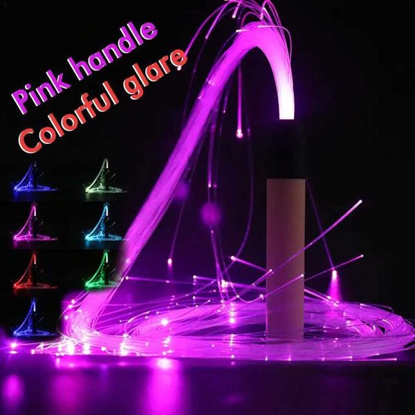 LED Rave Toy LED Fiber Optic Whip 360 Swivel Súper Bright Up Rave Toy Edm Pixel Flujo Festival Dance Festival Multi Color LED 240410