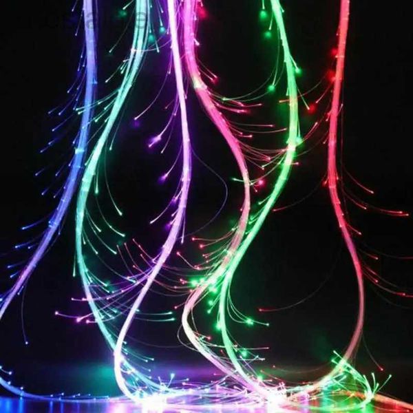 Jouet rave LED LED Fibre optique Whip 360 degree pivotant super-brillant Light Up Rave Toy Pixel Flow Lace Dance Festival Festival Amosphère Accessoires 240410
