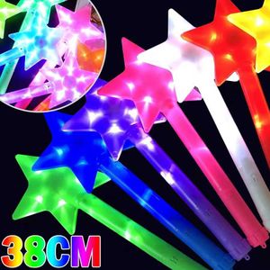 LED Rave speelgoed LED Vijf punt Star Lumineuze paal speelgoed Bright Color Handheld Licht concertverlichtingsspeelgoed Party Party Supplies Flash Props D240527
