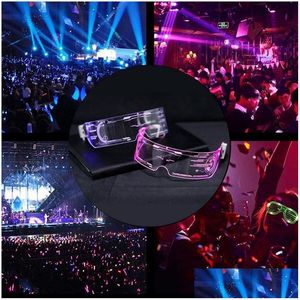 Led Rave Speelgoed Led Bril El Wire Neon Party Lichtgevende Light Up Rave Kostuum Decor Dj Halloween Decoratie Drop Levering Speelgoed Geschenken Led Dhdgv