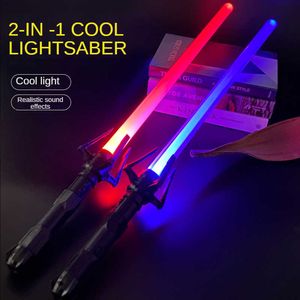 Led Rave Toy Lightsaber 80cm RGB Light Saber Laser Sword Toys 7 Colors Change Kids Soundfonts Force FX FOC Blaster Jedi Gift Y2303