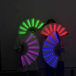 LED RAVE TOY LUMING LUMING FAN LED DANGE DANSE LEVILLE FAN NIGHT SHOW Halloween Christmas Carnival Accessoires Night Light Party Supplies D240527